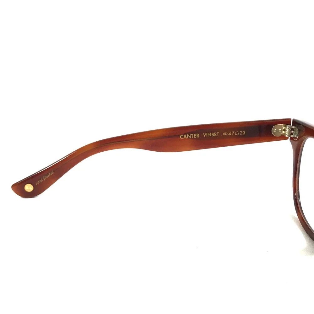 Garrett Leight Eyeglasses Frames CANTER VINBRT Brown Tortoise Square 47-23-143